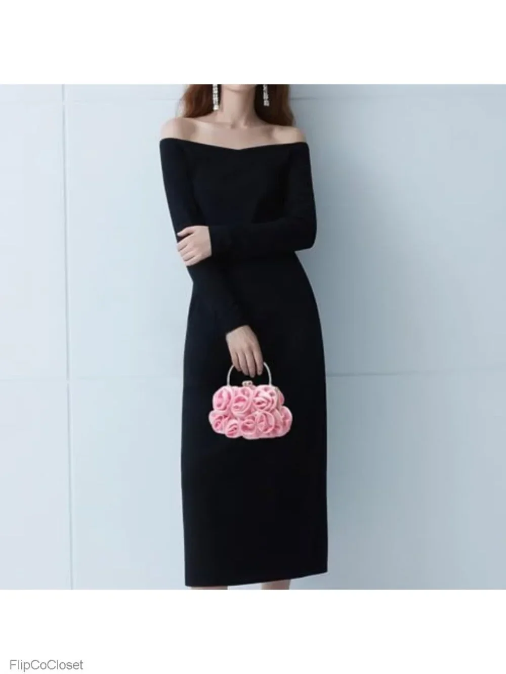 Satin Floral Evening Clutch Bag with Detachable Strap Small Purse for Wedding